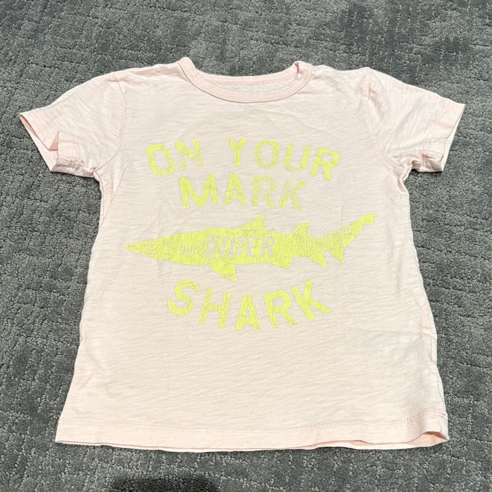 Crewcuts Light Pink Shark Graphic Tee